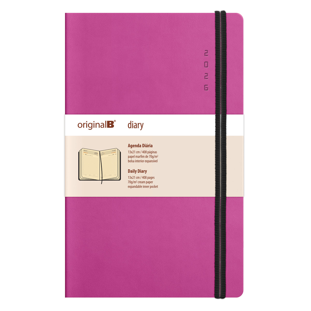 ORIGINALB-Agenda Diaria (13x21cm-P18) papel marfim ORIGINALB-Agenda Diaria (13x21cm-P18) papel marfim