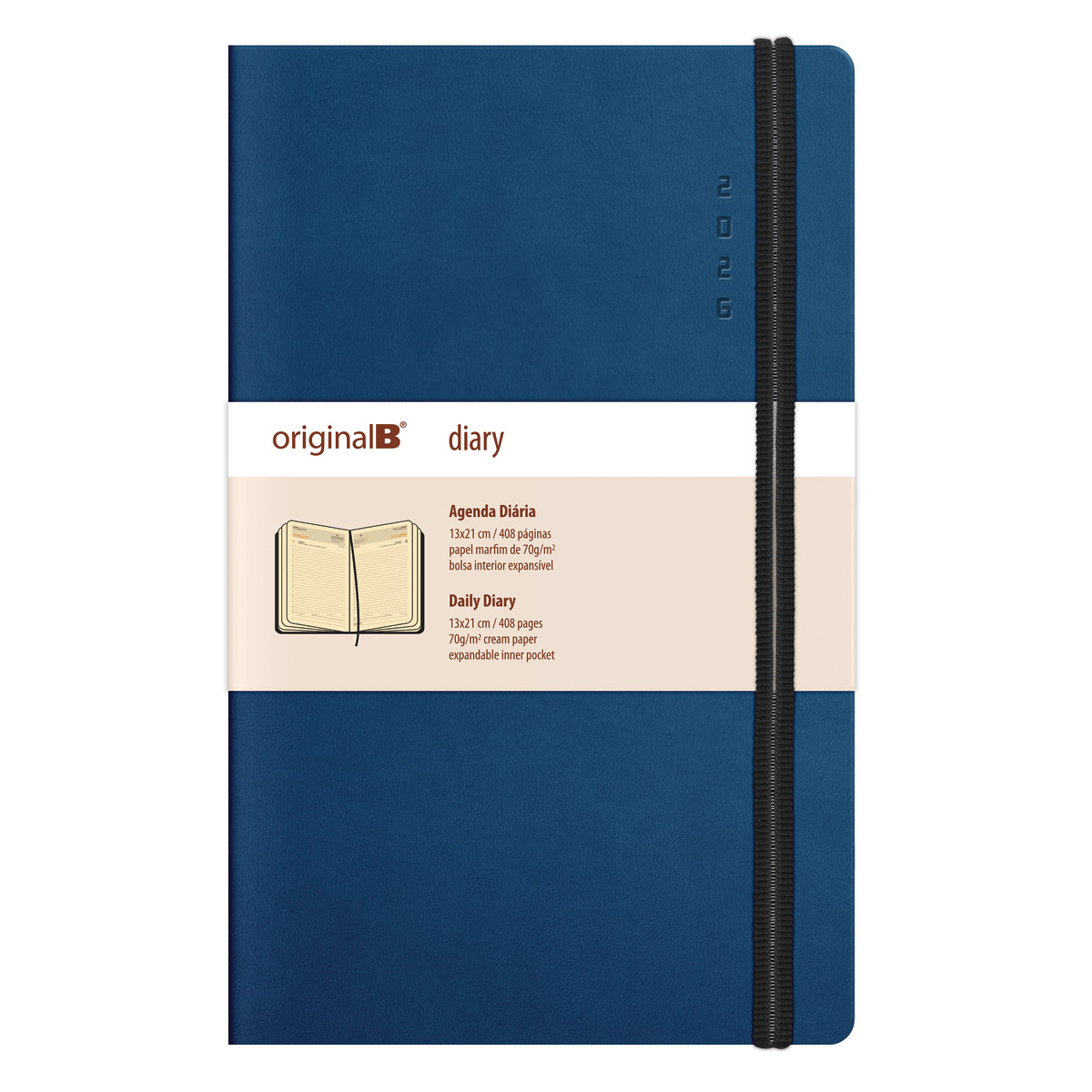 ORIGINALB-Agenda Diaria (13x21cm-P18) papel marfim ORIGINALB-Agenda Diaria (13x21cm-P18) papel marfim