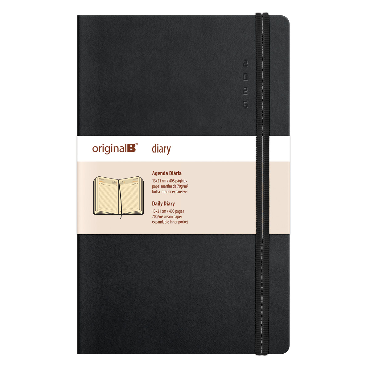 ORIGINALB-Agenda Diaria (13x21cm-P18) papel marfim ORIGINALB-Agenda Diaria (13x21cm-P18) papel marfim