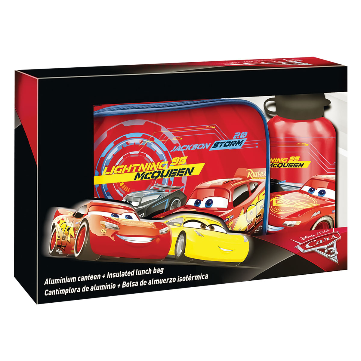CARS-Set c/ Cantil de Aluminio 400ml+Merendeira