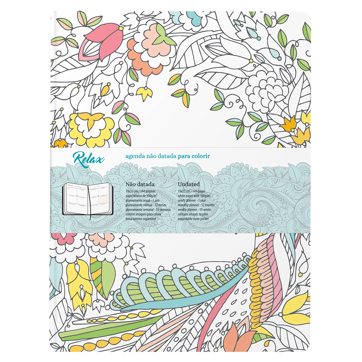 ZEN-Agenda Semanal A4 (19x25cm-P04) Papel Branco-Intemporal ZEN-Agenda Semanal A4 (19x25cm-P04) Papel Branco-Intemporal