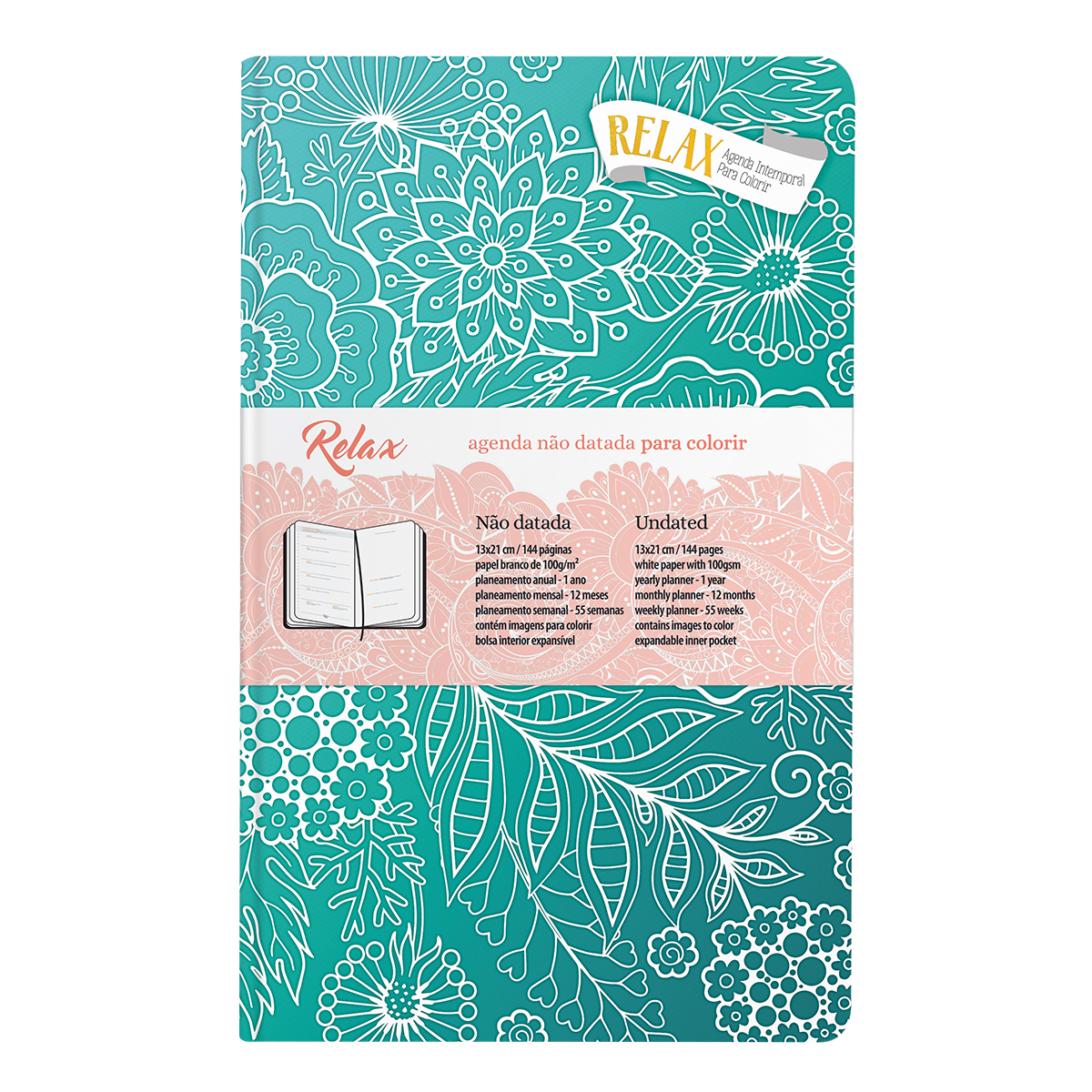 ZEN-Agenda Intemporal (13x21cm-P10) Papel Branco-Intemporal ZEN-Agenda Intemporal (13x21cm-P10) Papel Branco-Intemporal