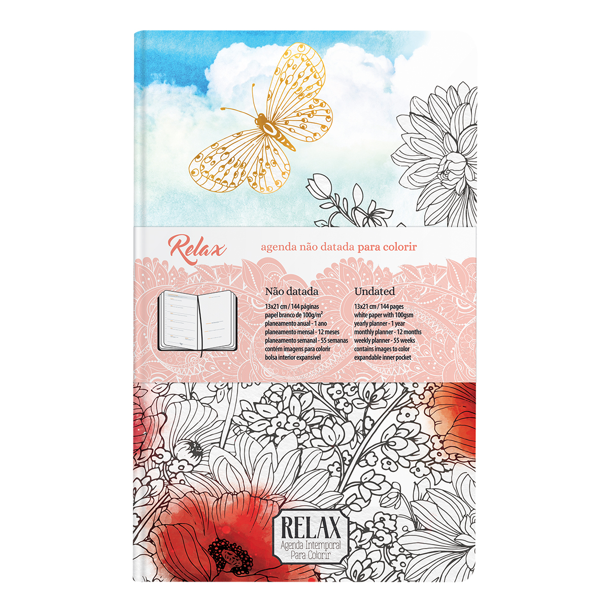 ZEN-Agenda Intemporal (13x21cm-P10) Papel Branco-Intemporal ZEN-Agenda Intemporal (13x21cm-P10) Papel Branco-Intemporal