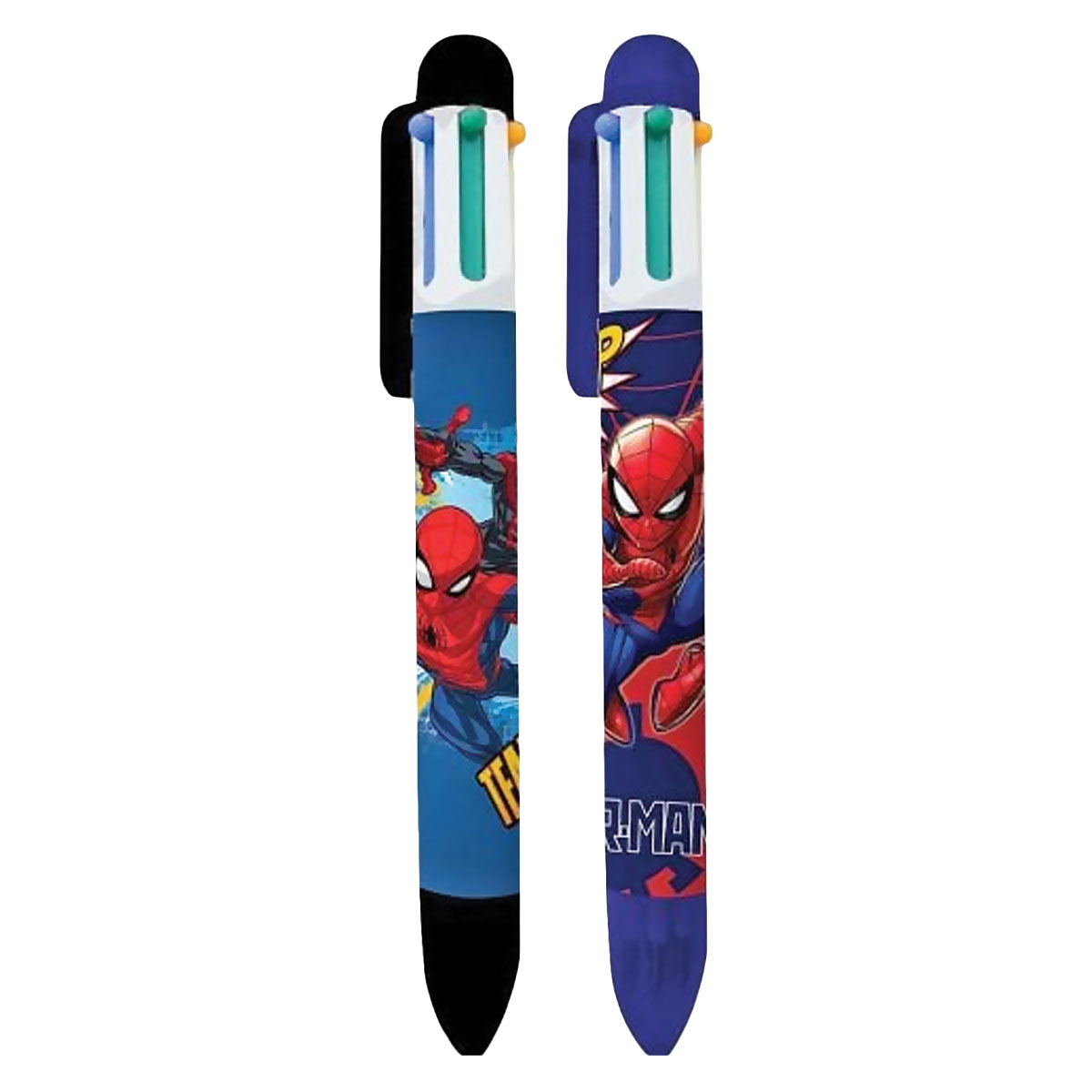 SPIDER-MAN-Esferográfica com 6 cores em Expositor