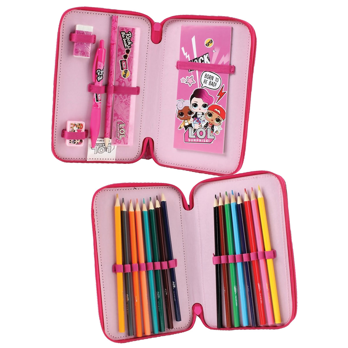 LOL-BORN-Estojo c/ 2 compartimentos 13x20x4cm