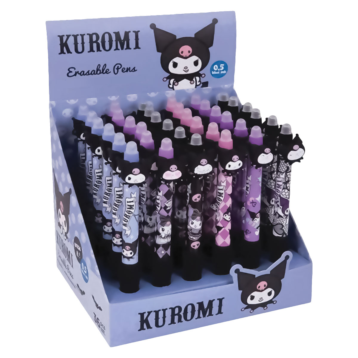 KUROMI-Esferográfica Apagável-Tinta Azul-6 Designs