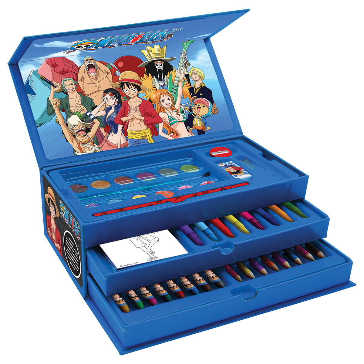 ONE PIECE-Conjunto p/ Colorir de 52 pcs-3 niveis ONE PIECE-Conjunto p/ Colorir de 52 pcs-3 niveis