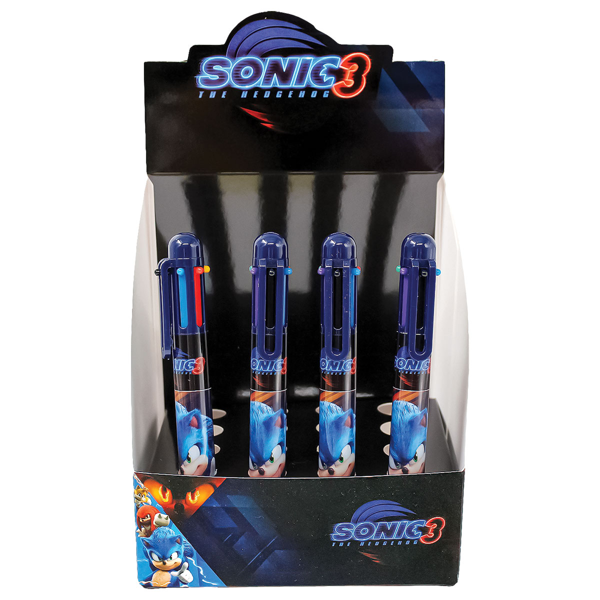 SONIC-Esferográfica com 6 cores em Expositor