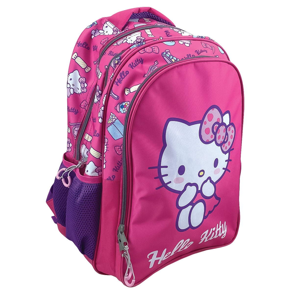 HELLO KITTY-BLUSH-Mochila Grande c/ 3 fechos 35x46x20cm HELLO KITTY-BLUSH-Mochila Grande c/ 3 fechos 35x46x20cm