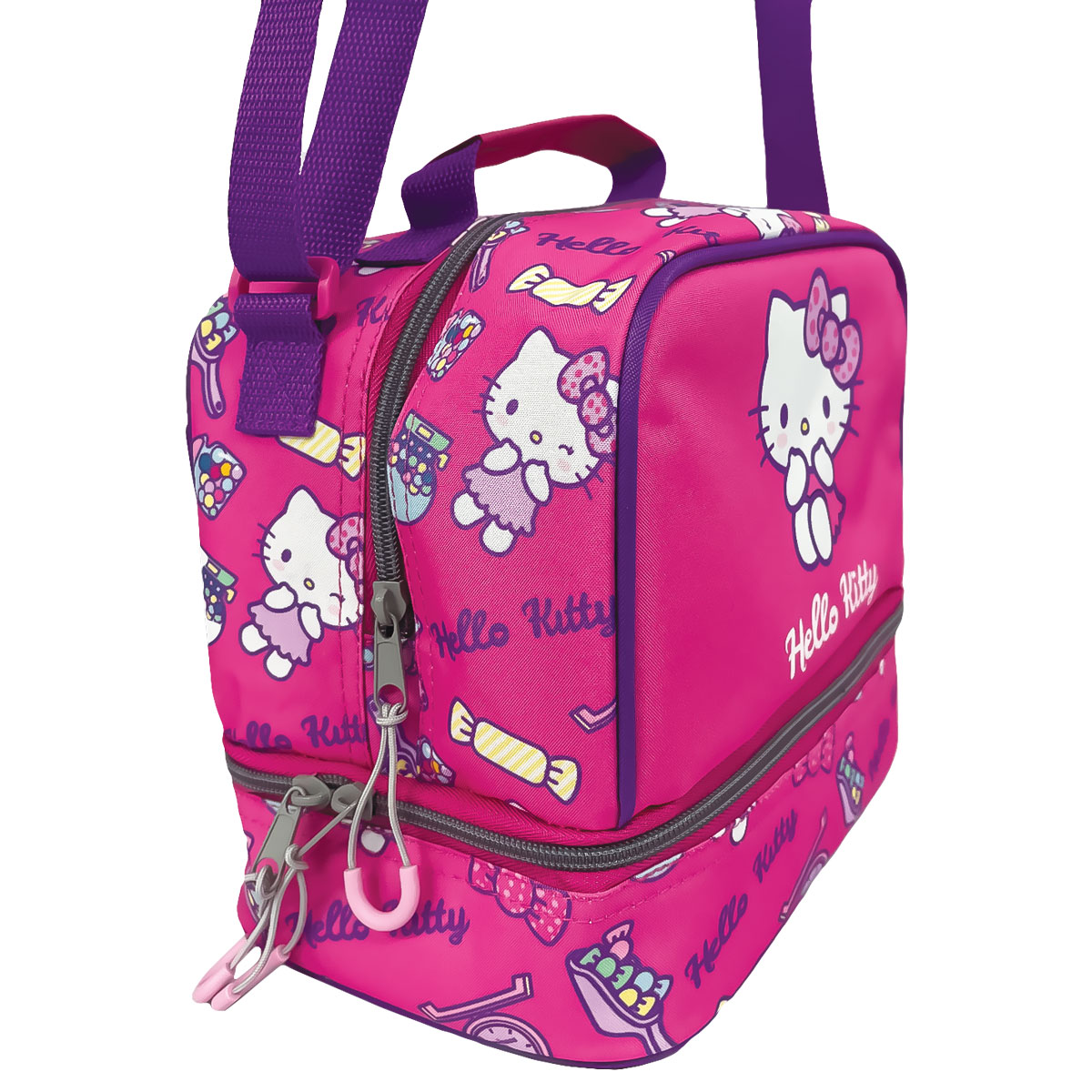 HELLO KITTY-BLUSH-Saco de Lanche c/ 2 Compartimentos 21x20x1 HELLO KITTY-BLUSH-Saco de Lanche c/ 2 Compartimentos 21x20x1