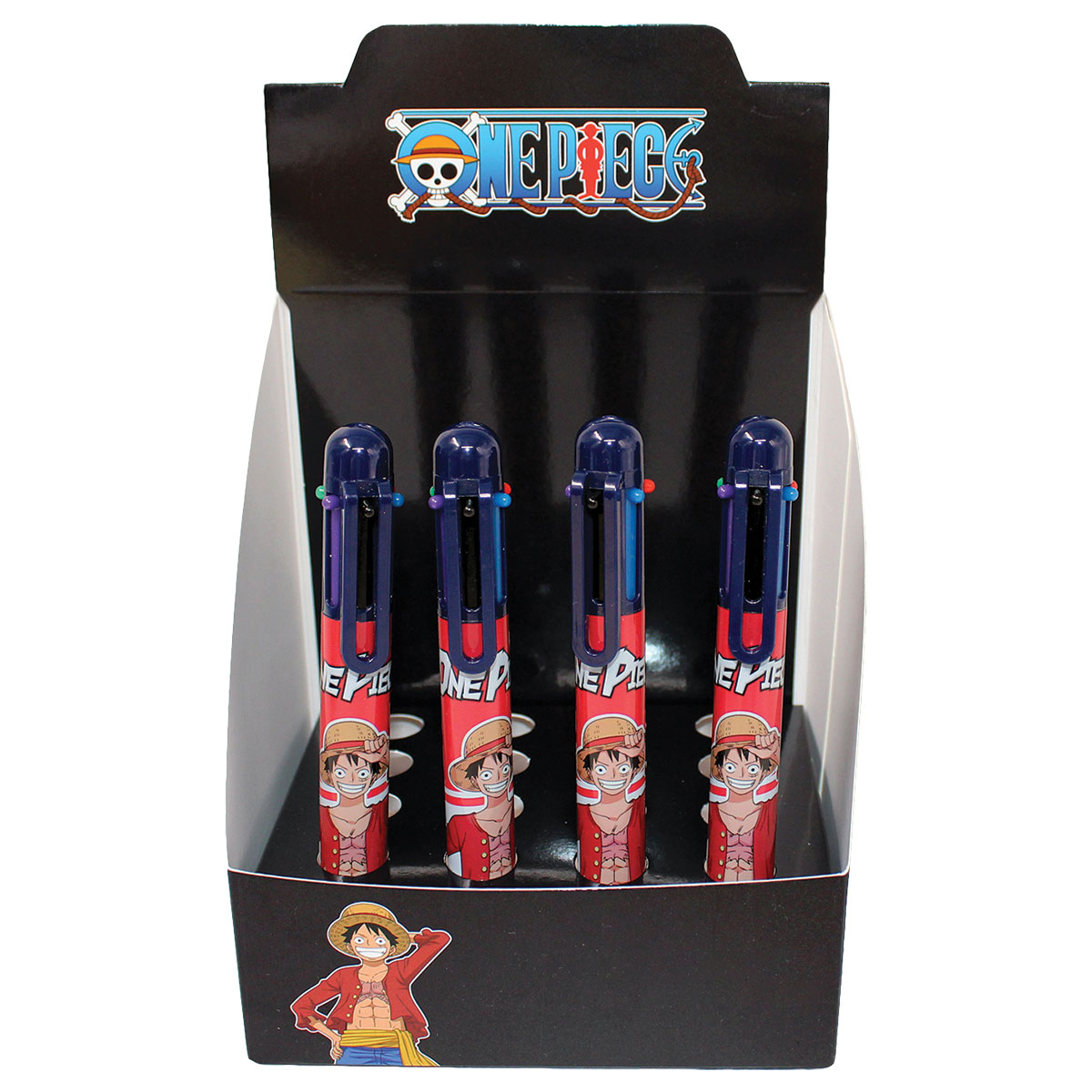 ONE PIECE-Esferográfica com 6 cores em Expositor ONE PIECE-Esferográfica com 6 cores em Expositor