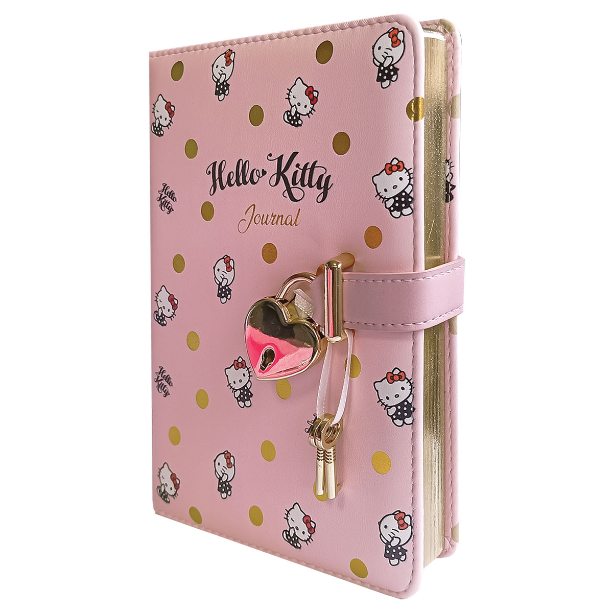 HKITTY-Diário 13x18cm Capa Dura Cadeado Linhas 160p Cx-Pont