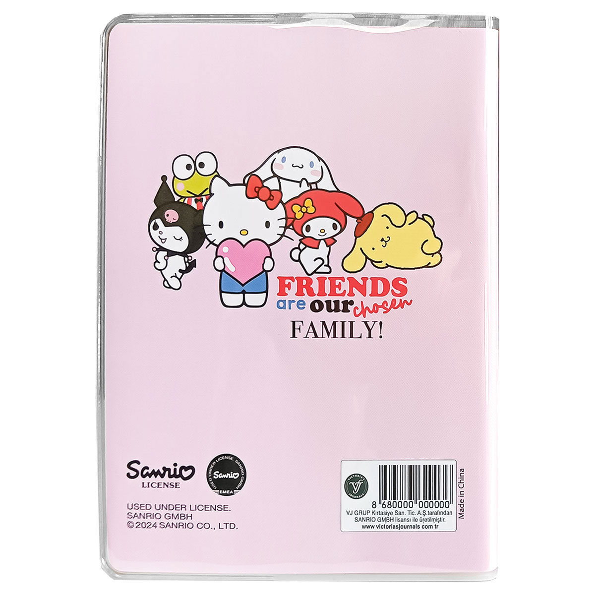 HKITTY-Caderno Notas A6 Capa Mole/PVC Linhas 128pg-Quadrados