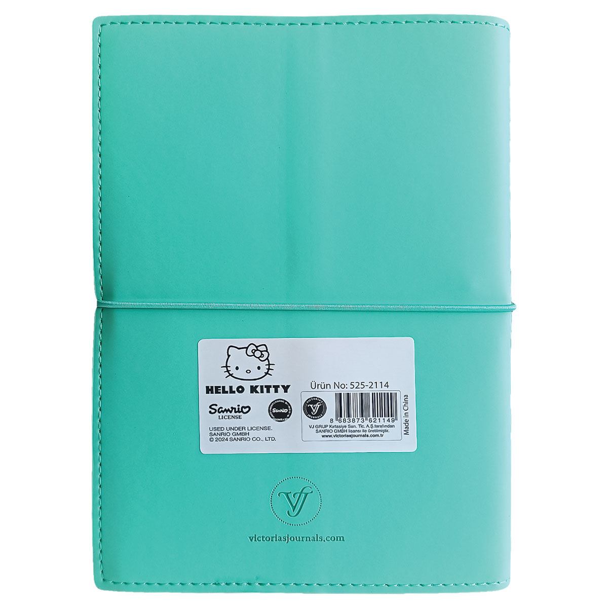 HKITTY-Caderno Notas c/Pendente 13x18cm Capa Mole 192p-Menta