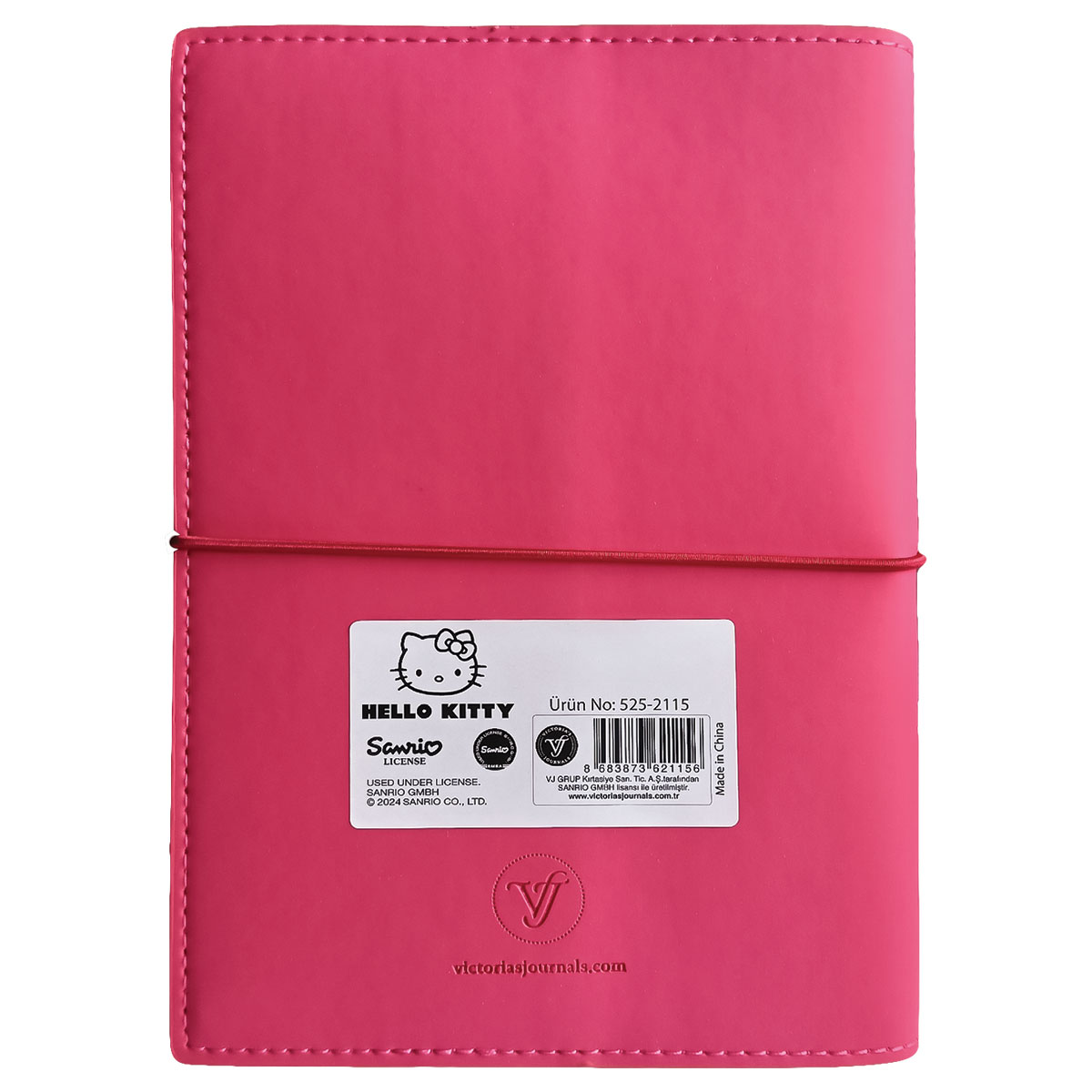 HKITTY-Caderno Notas c/Pendente 13x18cm Capa Mole 192p-RosaP