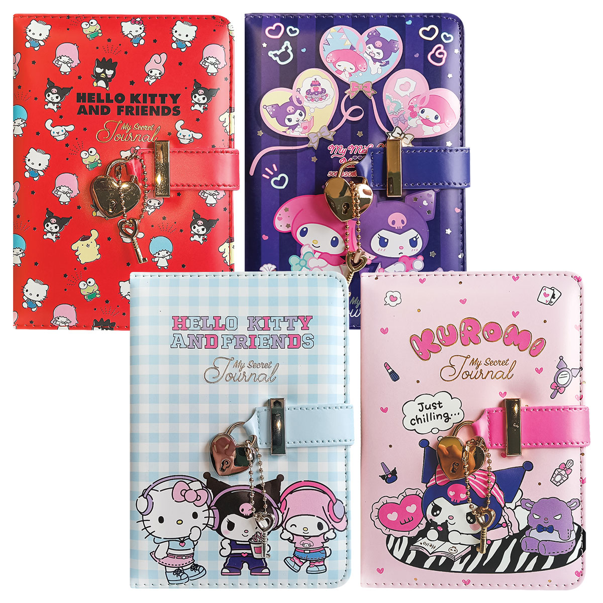 KITTY&FR-Expositor c/ 16 Diários A6 Linhas 192pg 100g-Fun