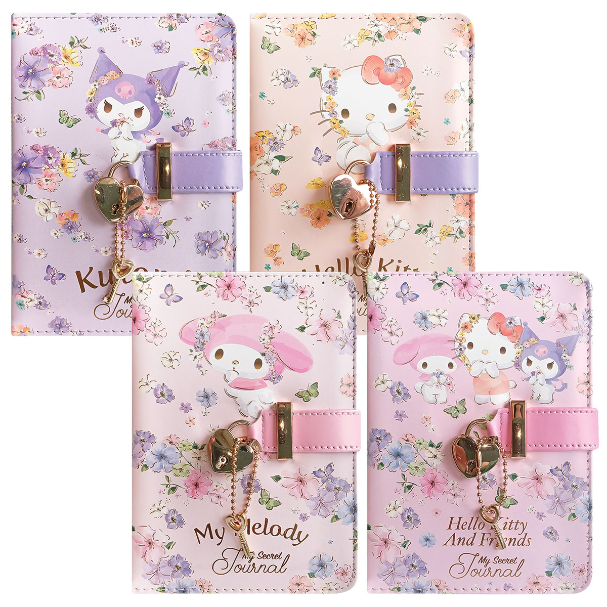 KITTY&FR-Expositor c/ 16 Diários A6 Linhas 192pg 100g-Floral