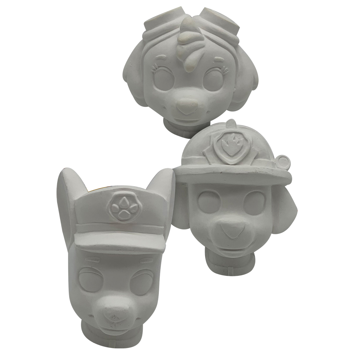 Paw Patrol-Set 3 Figuras p/ Pintar em Caixa Presente