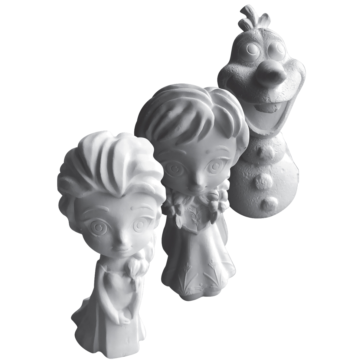 Frozen-Set 3 Figuras p/ Pintar em Caixa Presente