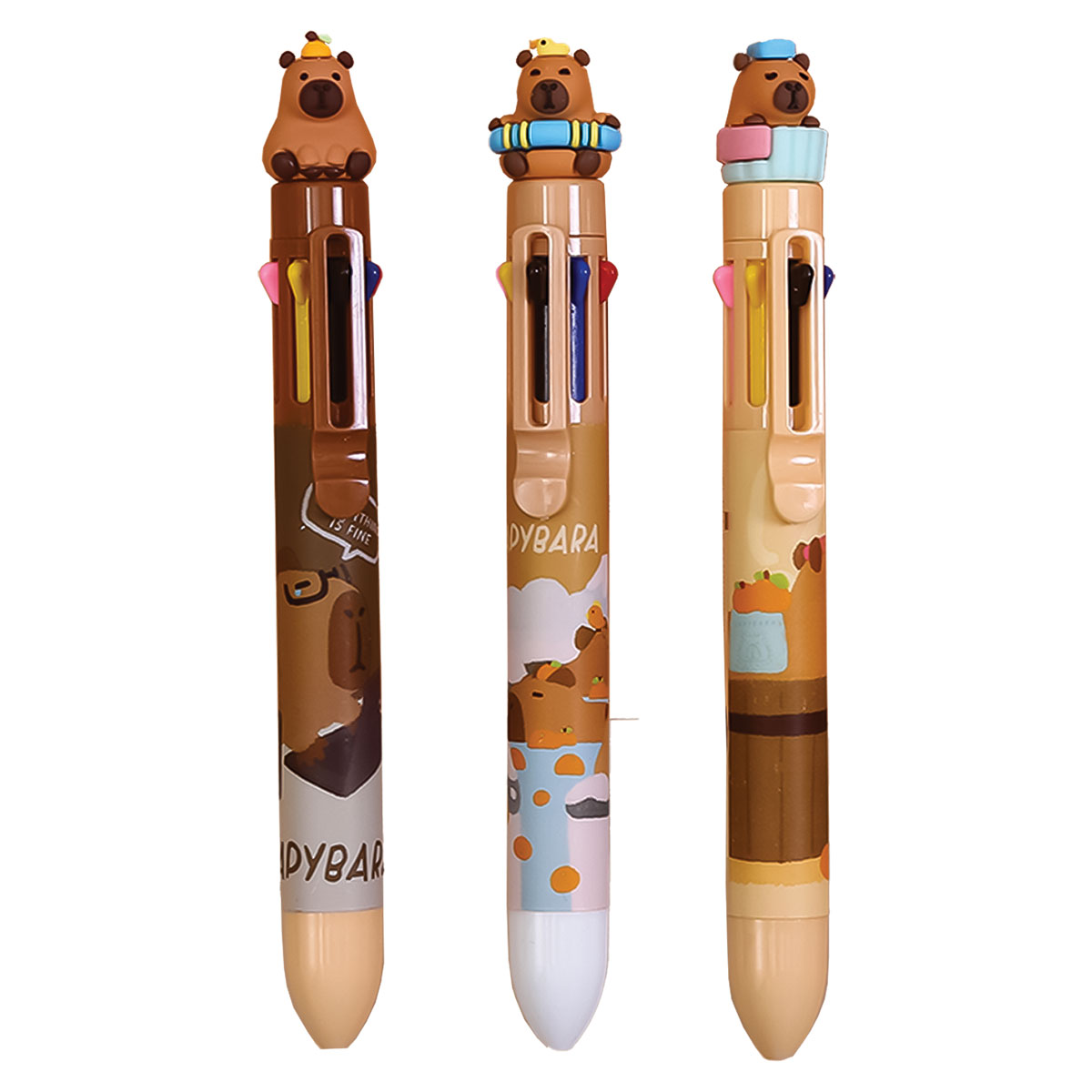 CUTE CT-Esferográfica com 8 cores-Capivara
