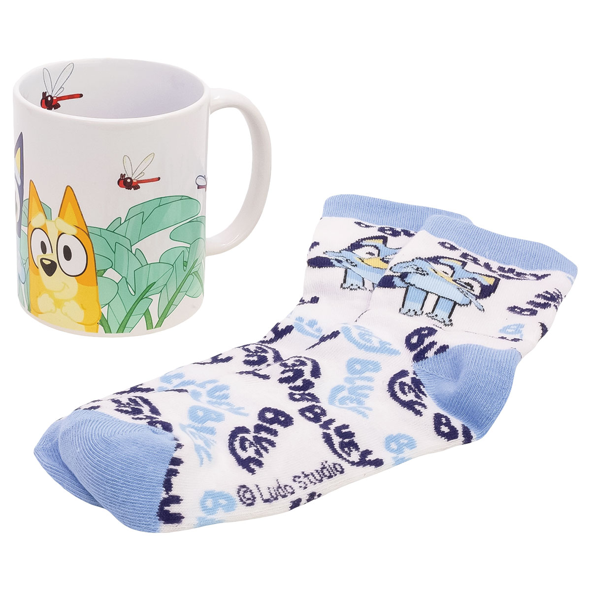 BLUEY-Set Caneca 11oz/300ml+Meias Caixa Presente
