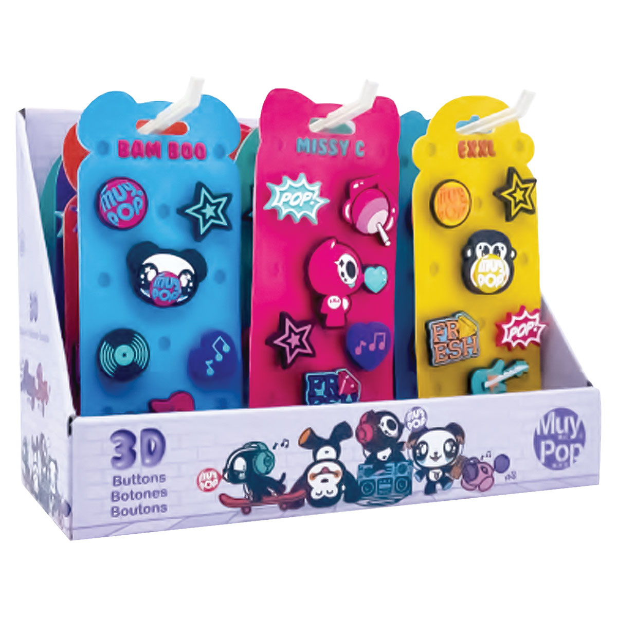 GEN-Pack de 6 Charms em Silicone