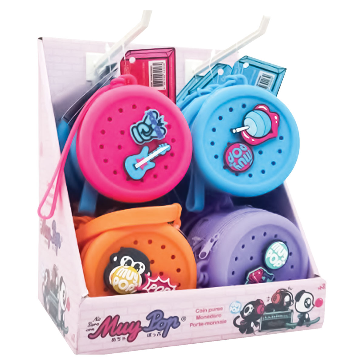 GEN-Porta-Moedas em Silicone+2 Charms p/ Decorar 10x3cm