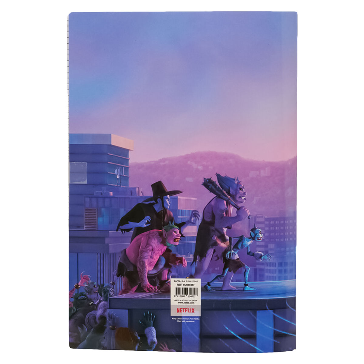 KPOP DEMON H-Caderno A4 agrafado quadriculado 80 fls