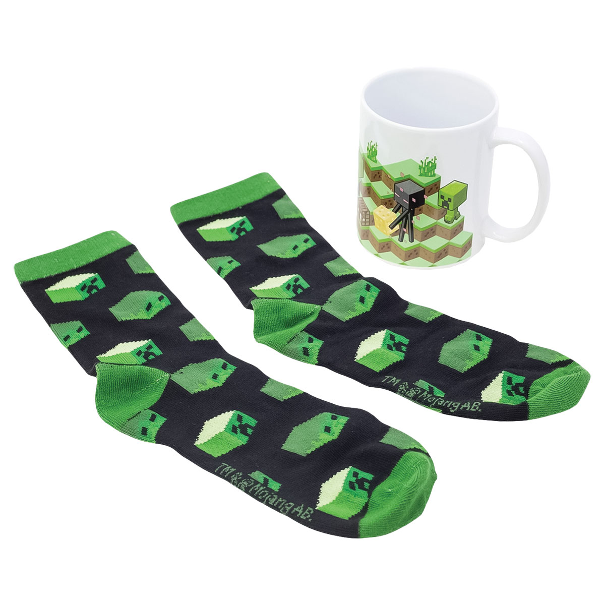 MINECRAFT-Set Caneca 11oz/300ml+Meias Caixa Presente