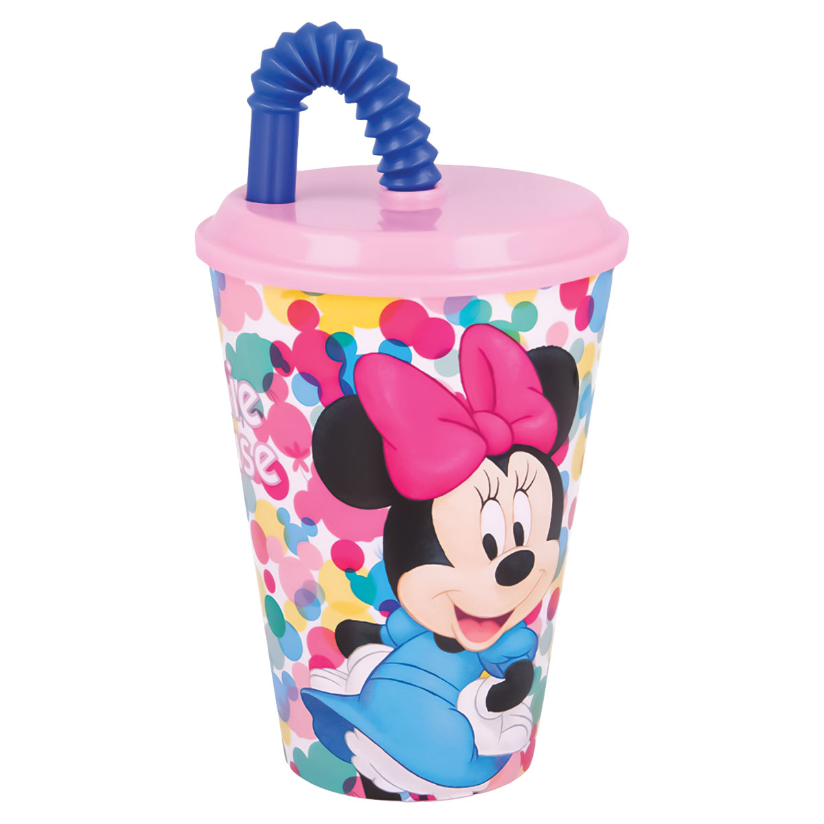 MINNIE-Copo Reutilizável PP com Palhinha 430ml