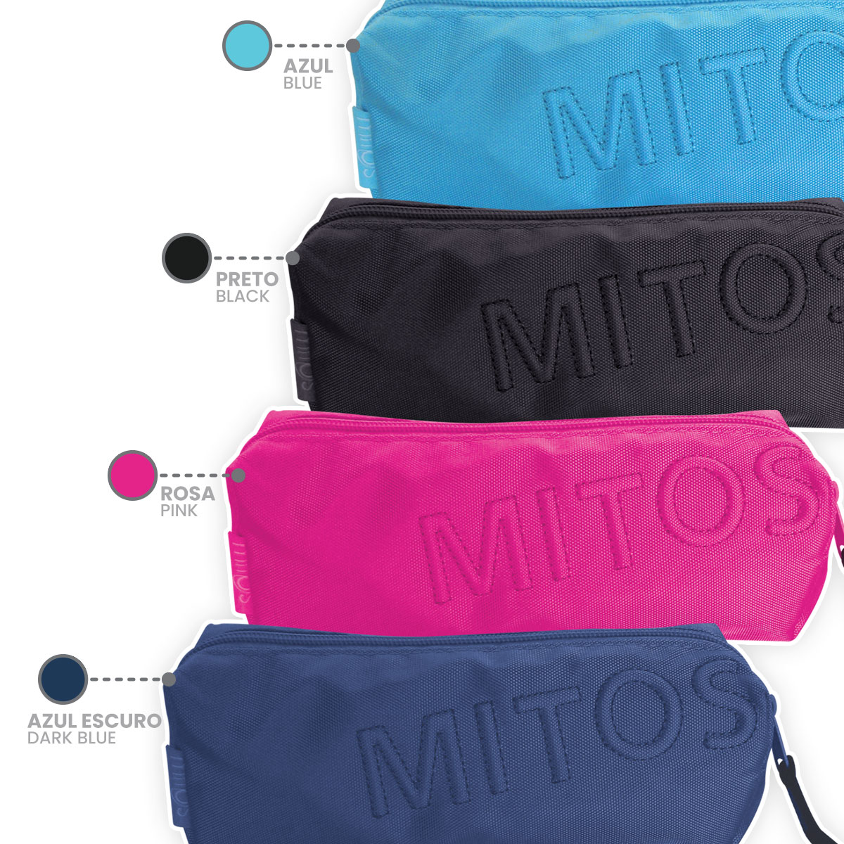 MITOS COLOURS-Estojo rectangular 21x6x6cm