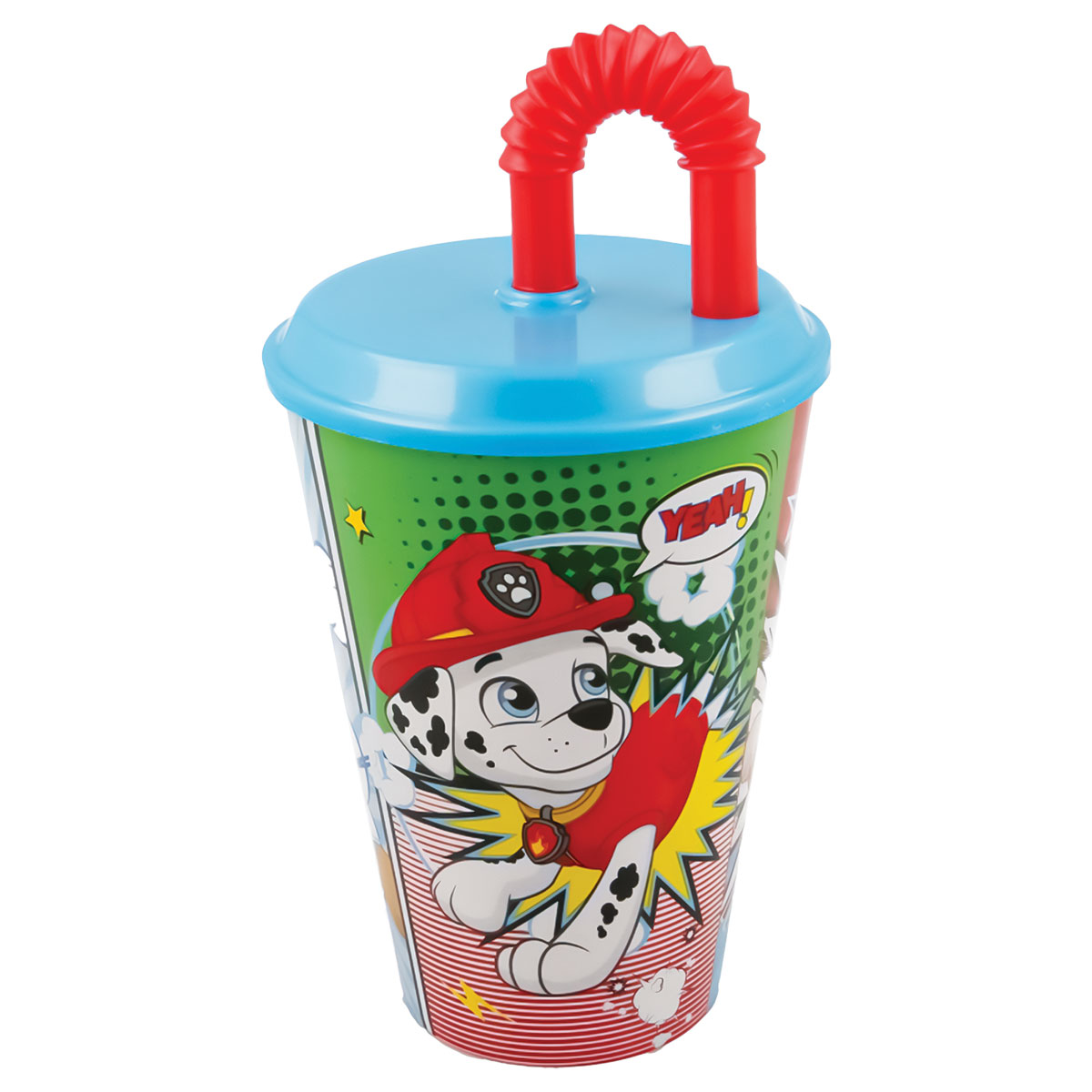 PAW PATROL-Copo Reutilizável PP com Palhinha 430ml
