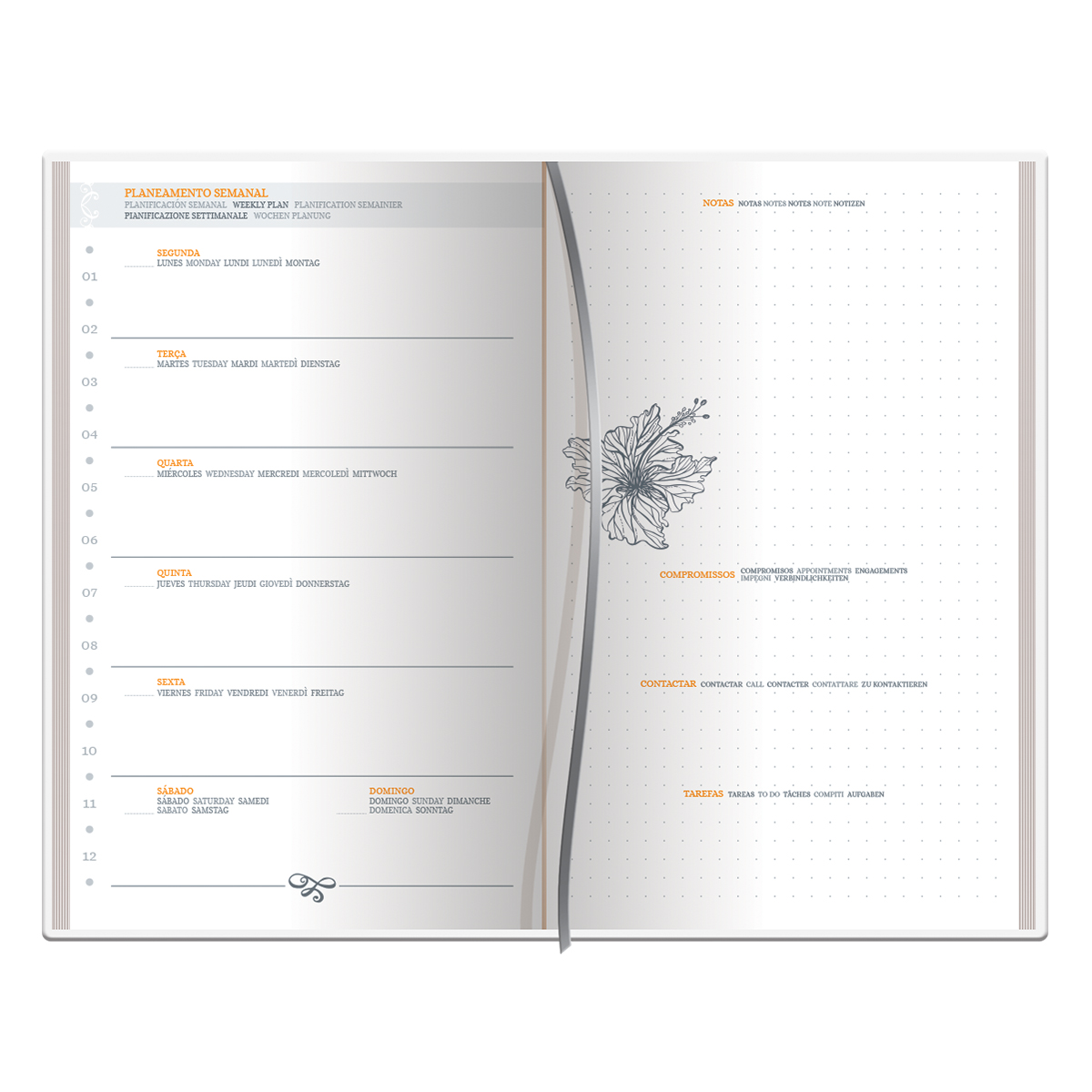 ZEN-Agenda Intemporal (13x21cm-P10) Papel Branco-Intemporal ZEN-Agenda Intemporal (13x21cm-P10) Papel Branco-Intemporal