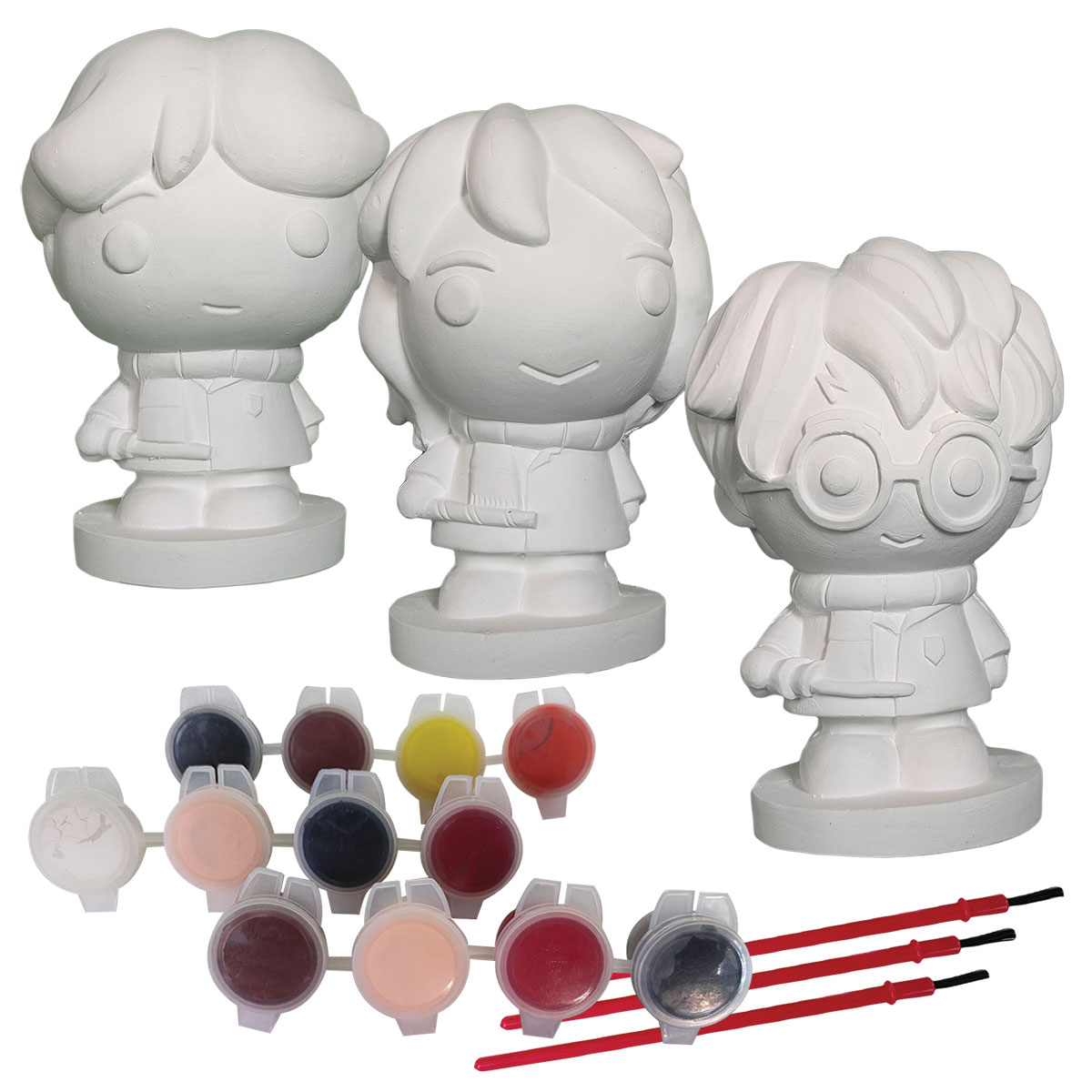 Harry Potter-Set 3 Figuras p/ Pintar em Caixa Presente