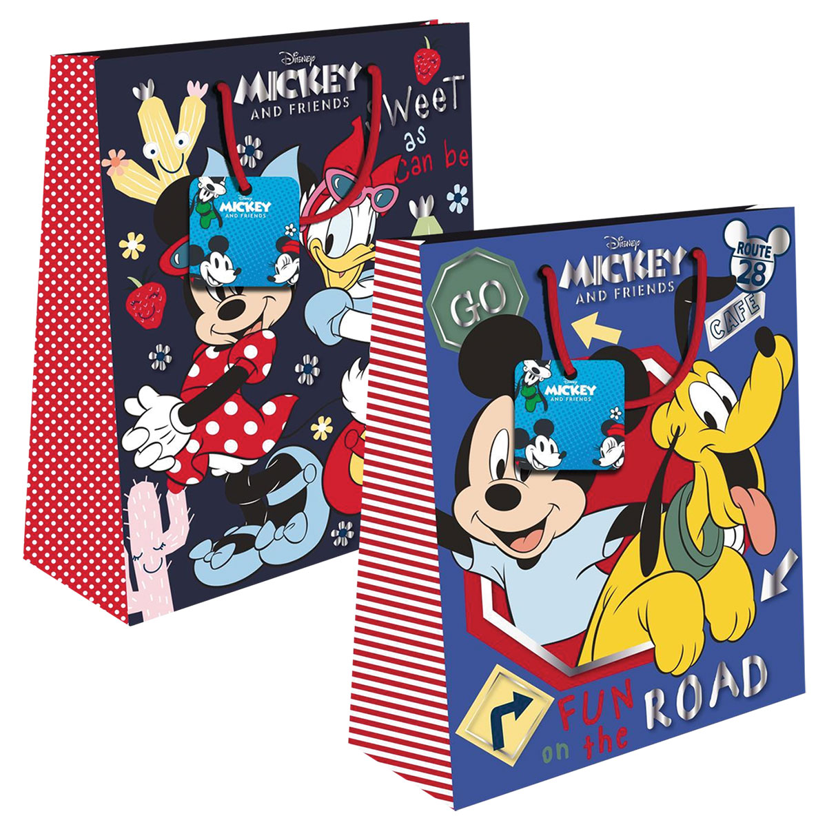 MICKEY & MINNIE-Saco Prenda-Grande-33x45x12cm-2 Designs