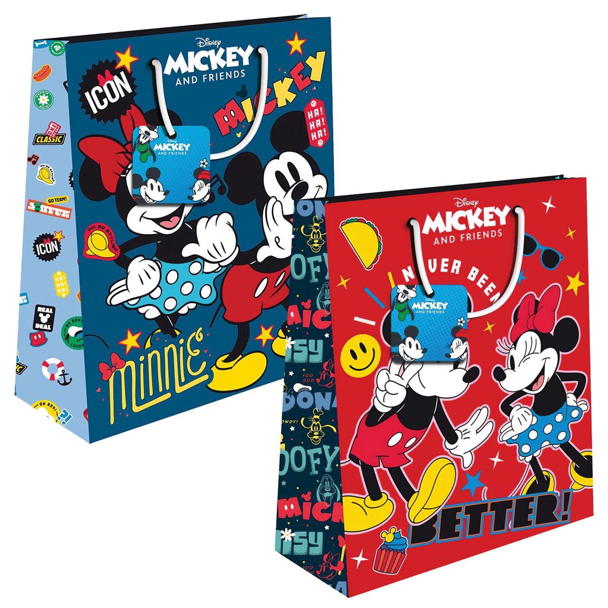 MICKEY&Minnie-Saco Prenda-Grande-33x45x10cm-2 Designs
