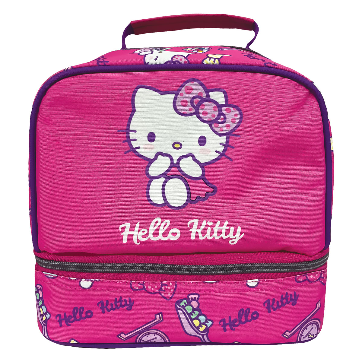 HELLO KITTY-BLUSH-Saco de Lanche c/ 2 Compartimentos 21x20x1