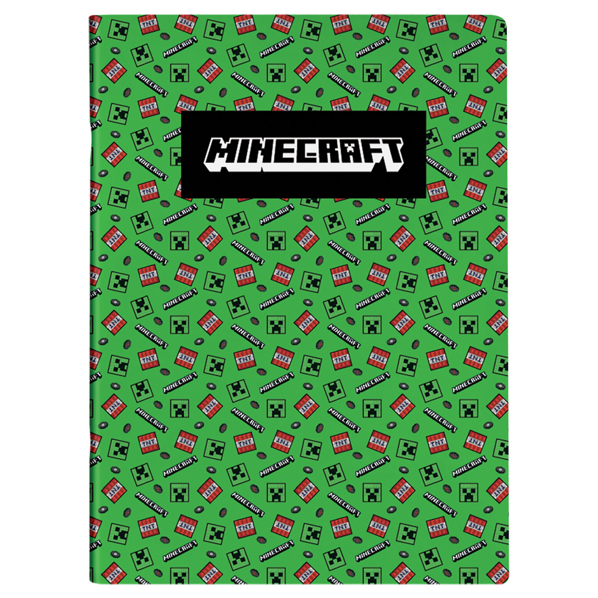 MINECRAFT-TNT-Caderno A4 agrafado quadriculado 80 fls