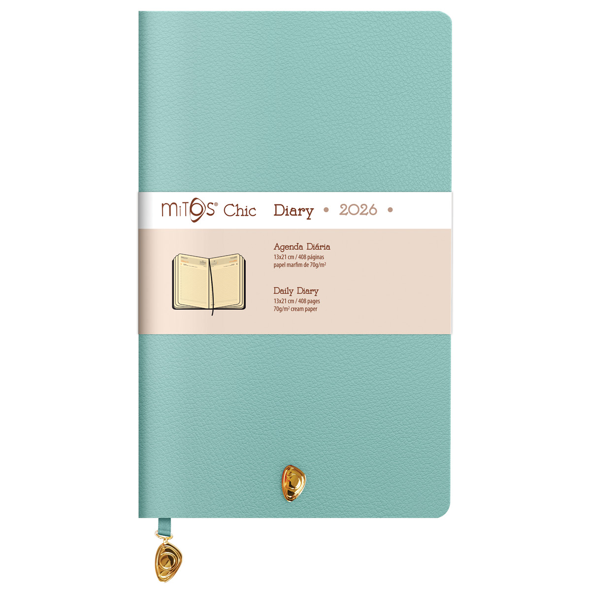 MITOS CHIC-Agenda Diaria (13x21cm-P18) papel marfim