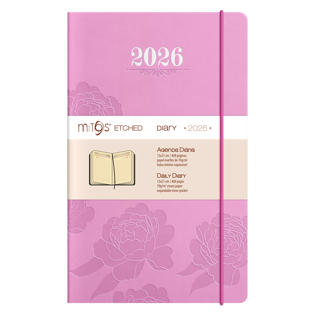 MITOS ETCHED-Agenda Diaria (13x21cm-P18) papel marfim