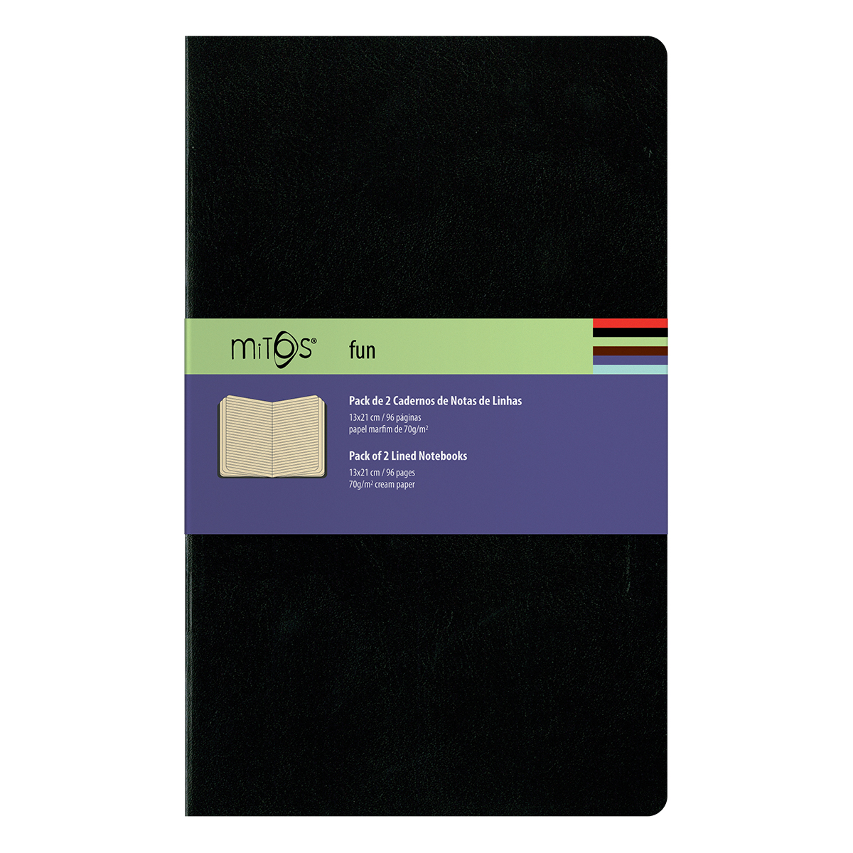 MITOS® FUN-Pack2 Cadernos Notas Linhas(13x21cm)96pg