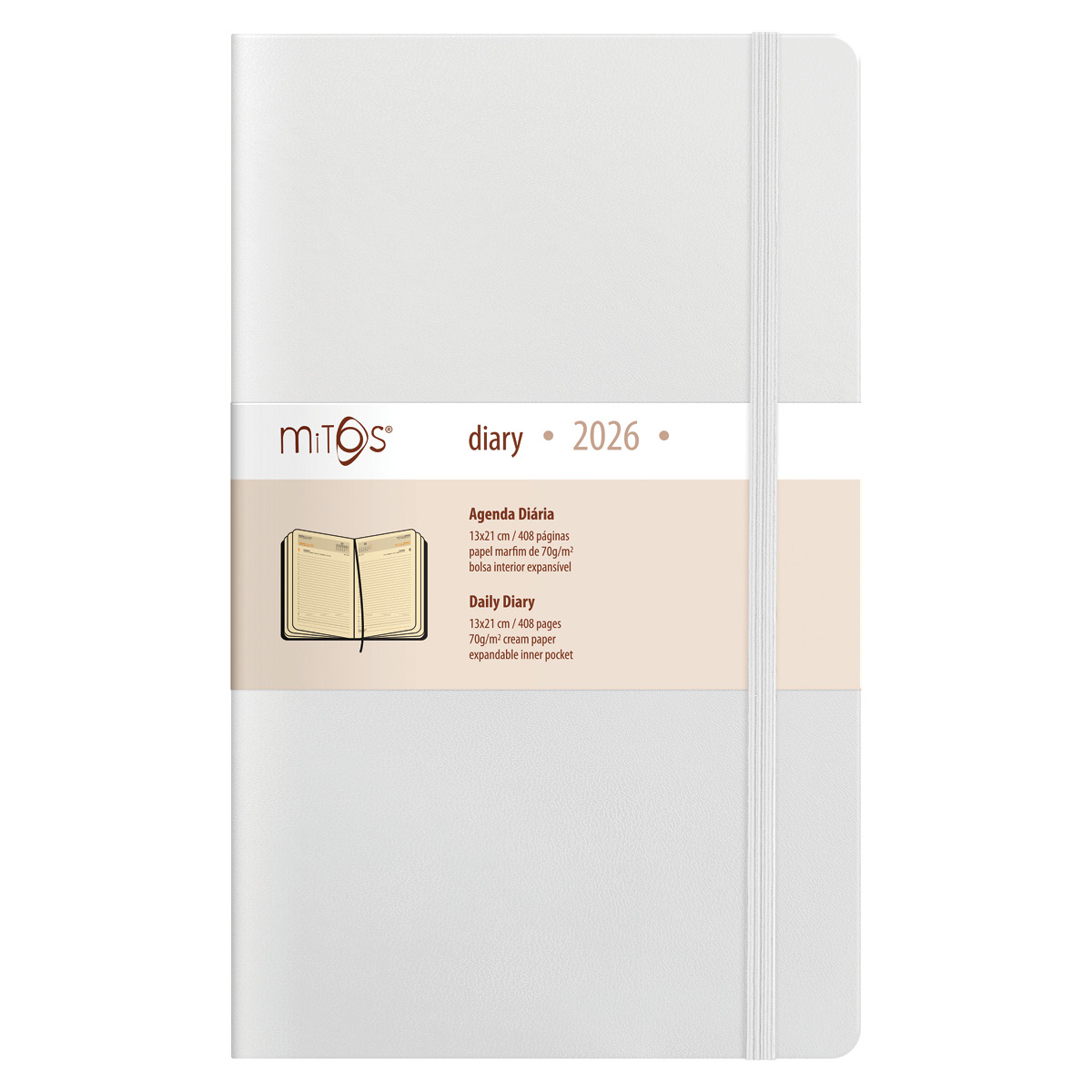 MITOS-Agenda Diaria (13x21cm-P18) papel marfim