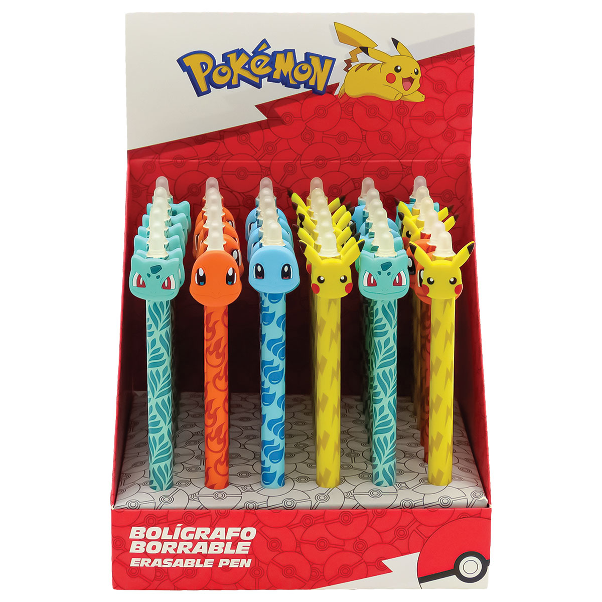 POKEMON-Esferográfica Gel Apagável-4 Designs