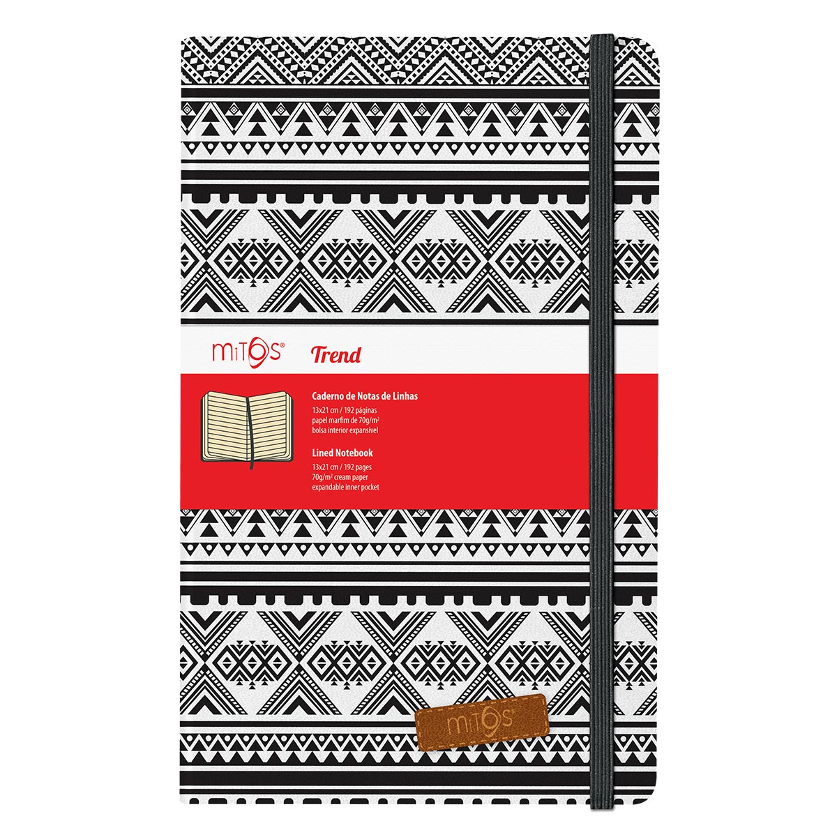 MITOS-BUL-Caderno Notas Linhas(13x21cm)papel marfim bolsa