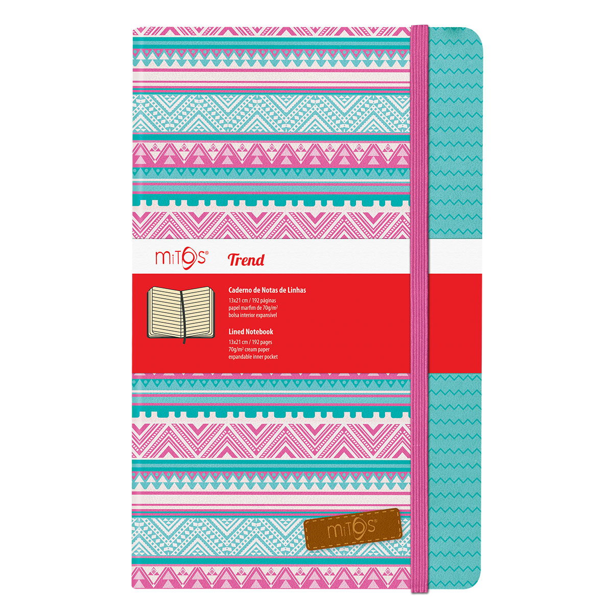 MITOS-BUL-Caderno Notas Linhas(13x21cm)papel marfim bolsa